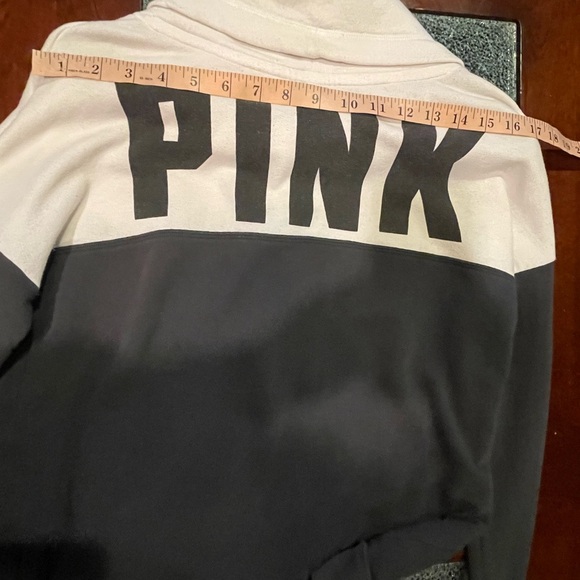 Pink Victoria Secrets Sweater Turtleneck Longsleeve Gray/White Size XS - Picture 9 of 9
